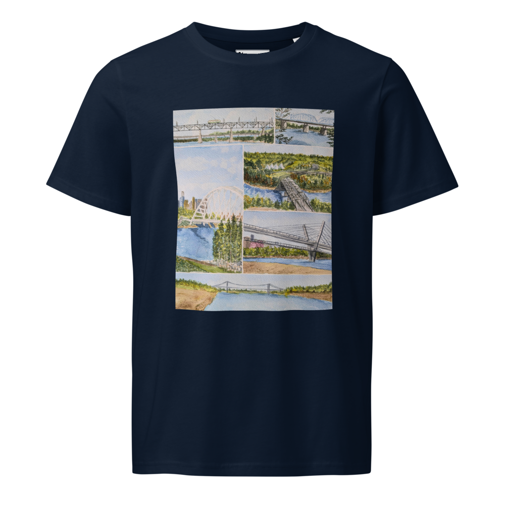 “Bridges of Edmonton” – Organic Unisex Cotton T-Shirt