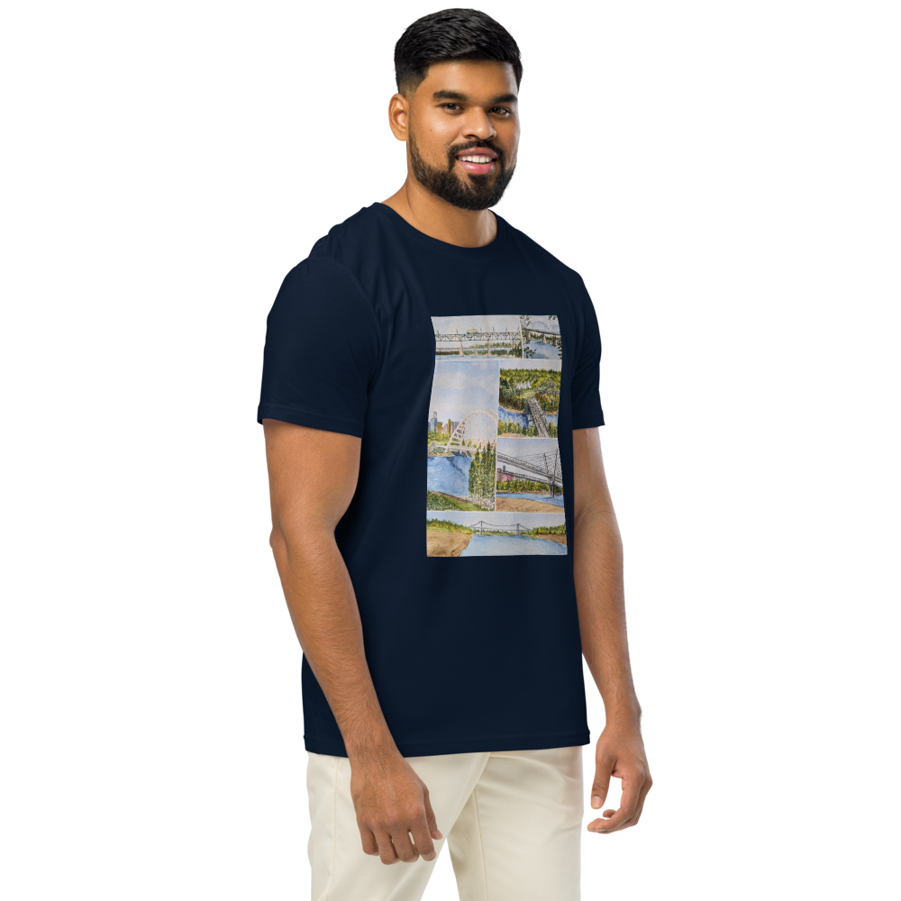“Bridges of Edmonton” – Organic Unisex Cotton T-Shirt