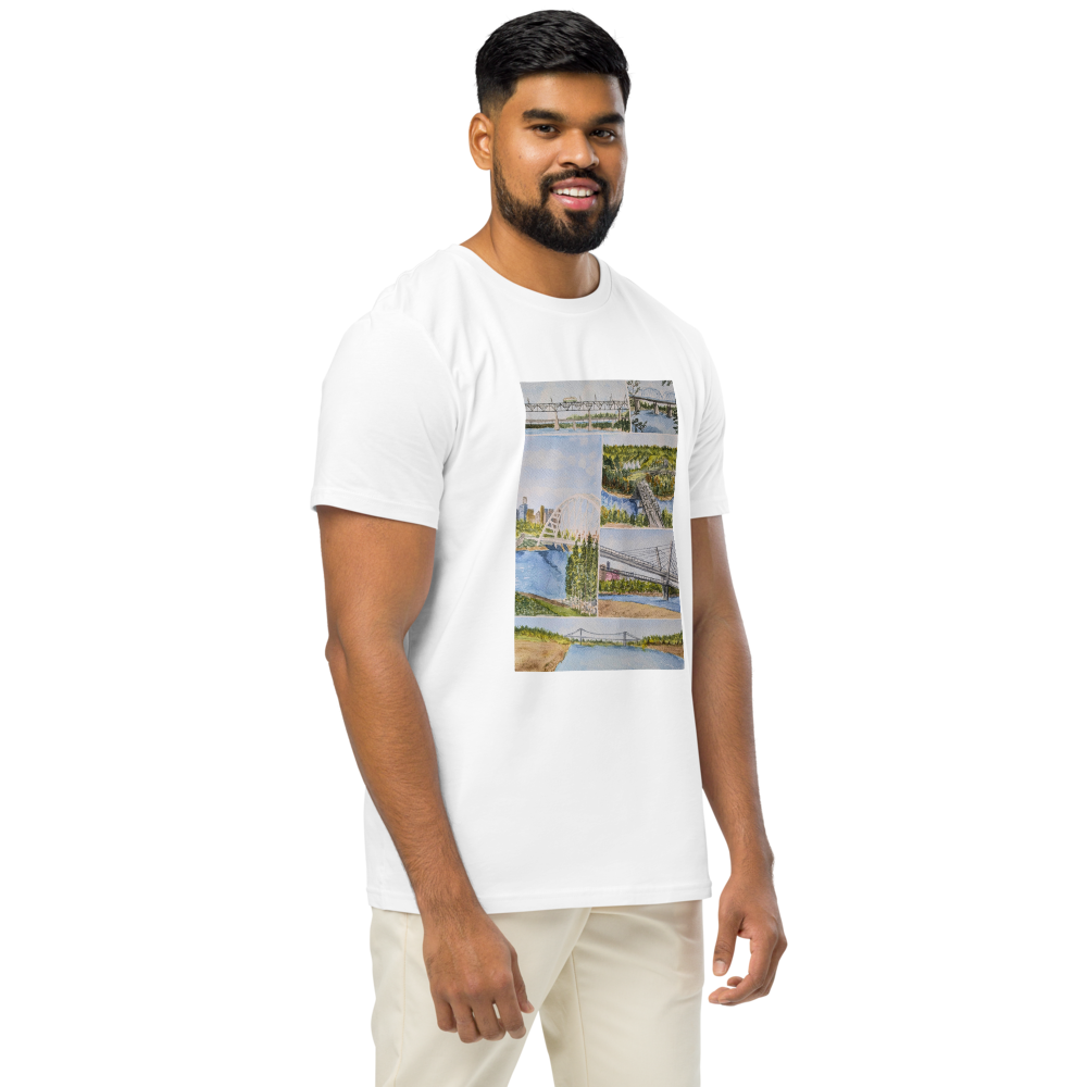 “Bridges of Edmonton” – Organic Unisex Cotton T-Shirt